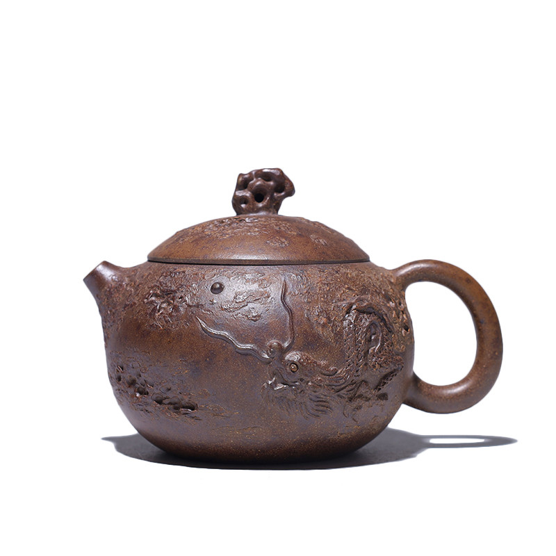 大吉羊柴烧 宜兴壶茶壶 本山绿泥游龙西施150ml徐顺伟,餐饮具,茶壶,淘宝优惠券,粉丝福利购,淘宝优惠卷