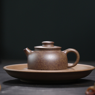 大吉羊柴烧 宜兴紫砂壶小容量茶壶 原矿本山绿泥小巨轮100ml庄杰