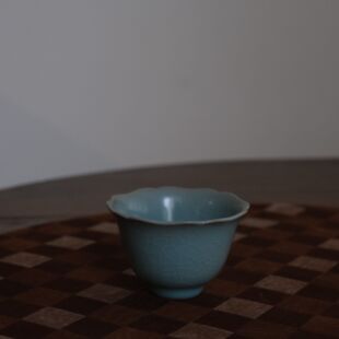 饮古观青葵口主人杯景德镇汝瓷茶具女士个人专用2025新款高端