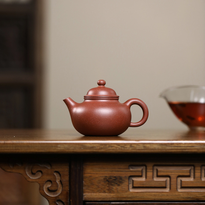 JCY-0463非遗正品手工季畅园容天撇口-底槽清-170cc宜兴紫砂壶