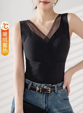 【远哥甄选】顶瓜瓜花边发热bra-in保暖背心DF948
