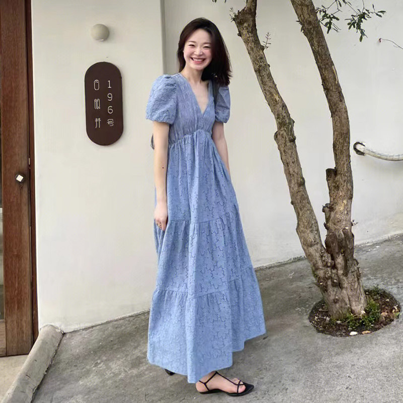 孕妇装夏季连衣裙2023新款夏装夏款夏天时尚大码显瘦法式长款裙子