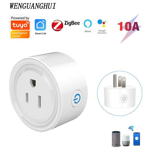涂鸦智能插座美规涂鸦ZigBee 手机APP控制 Alexa语音控制无USB