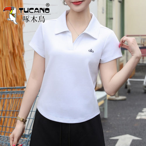 啄木鸟休闲运动套装女2026夏季新款洋气显瘦POLO衫短袖半身裙裤女