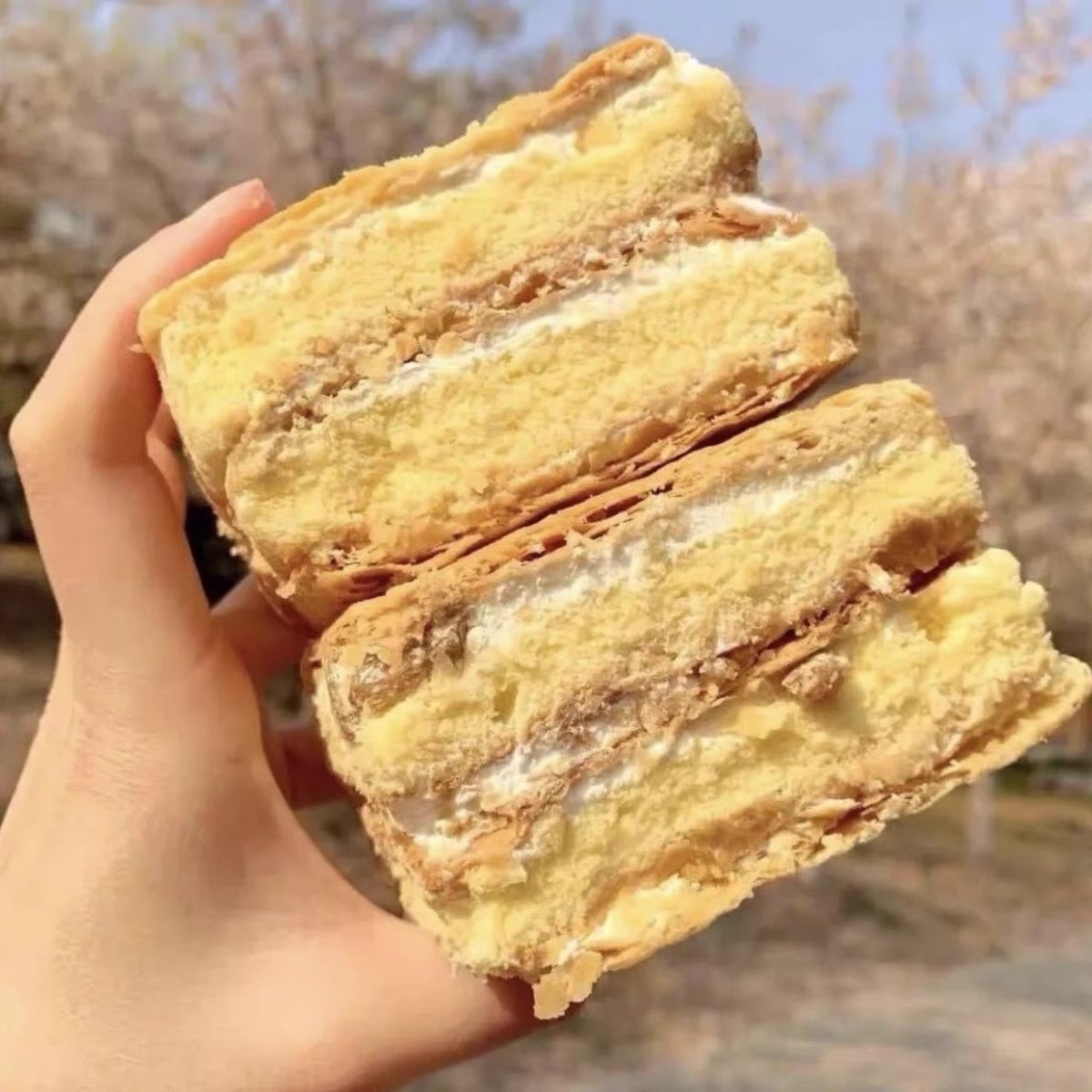 拿破仑蛋糕奶油饼干夹心面包千层酥整箱糕点心下午茶零食小吃220g