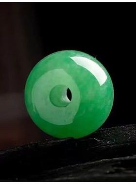 阳绿色翡翠色路路通锁骨毛衣链珠玉石吊坠子挂件男女款项链玉器