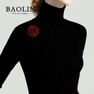 气质优雅布艺胸针女设计感小众毛衣胸花立体花朵大衣时尚配饰3697