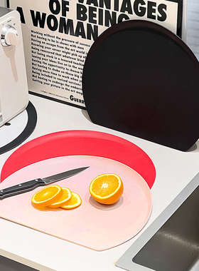 TPU抗菌防霉菜板家用食品级切菜板半圆形案板双面厨房无痕砧菜板