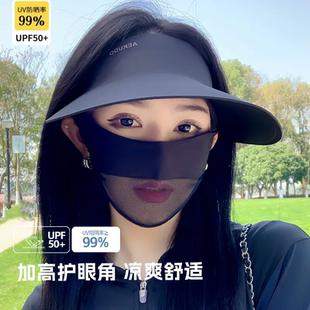 口罩女防紫外线夏天轻薄网纱防晒全脸遮阳立体紫外线防晒防晒面罩