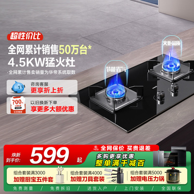 华帝燃气灶10039B家用双灶