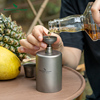 必唯户外纯钛酒壶轻量户外野营旅行随身便携圆筒白酒瓶200ml露营