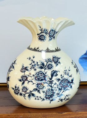 墨菲欧式陶瓷花瓶装饰品摆件客厅插花复古电视柜玄关美式装饰干花