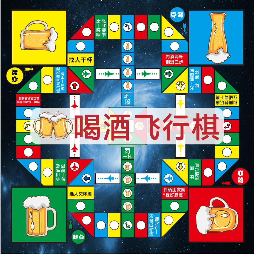 喝酒飞行棋地毯酒桌派对KTV