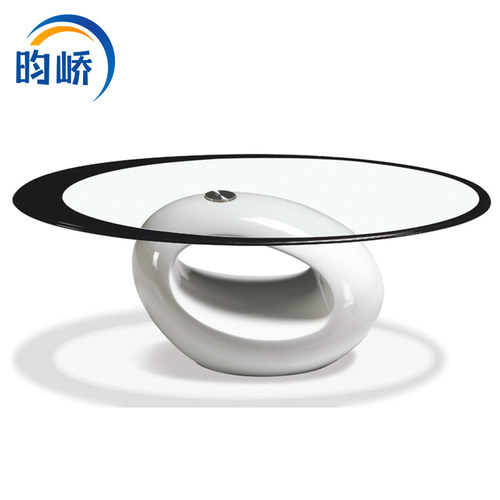 钢化玻璃茶几设计师几桌椭圆形桌