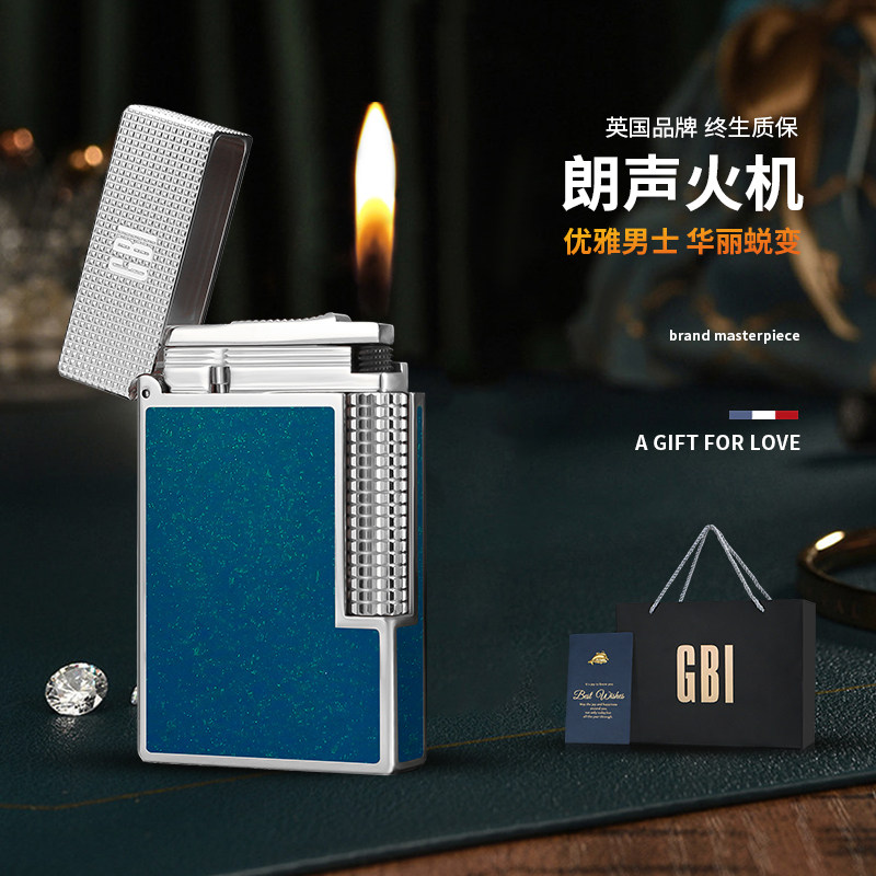 英国GBI大船充气朗声打火机正品高档黄铜创意个性送男友生日礼物