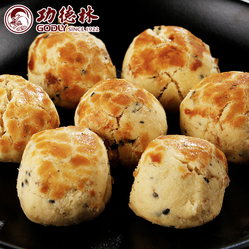上海特产功德林一口酥芝麻味300g