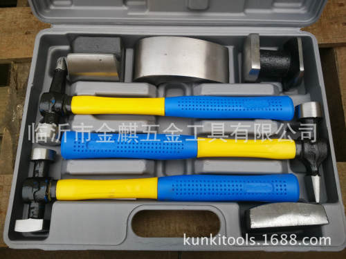 供应半包塑柄玛钢汽车修理钣金工具组套K7PCS011