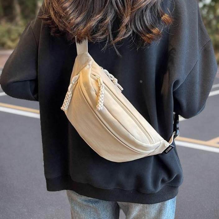 巴朗手机腰包男士胸包防水小挎包女轻便学生休闲运动ins风斜挎包