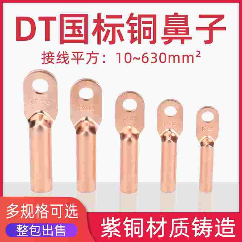 国标A级DT10/16/25/35/50/70/95/150/185/240平方铜鼻子接线端子