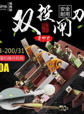 HS13B-200/31双投三极刀开关 开启式隔离开关闸刀 加厚铜刀闸200A