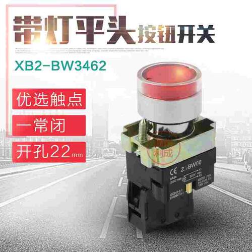 XB2-BW3361C自复位BW33B1C BW33M1C 绿色带灯按钮开关 24V 220V