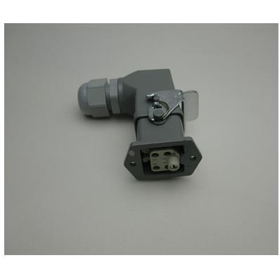 重载矩形插  连接器 航空插头  HDC-HE-004 弯5芯（4+1）