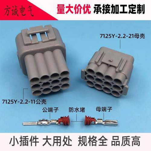 DJ7125Y-2.2-1121汽车防水接插件12P孔位车用连接器 油泵公母插头