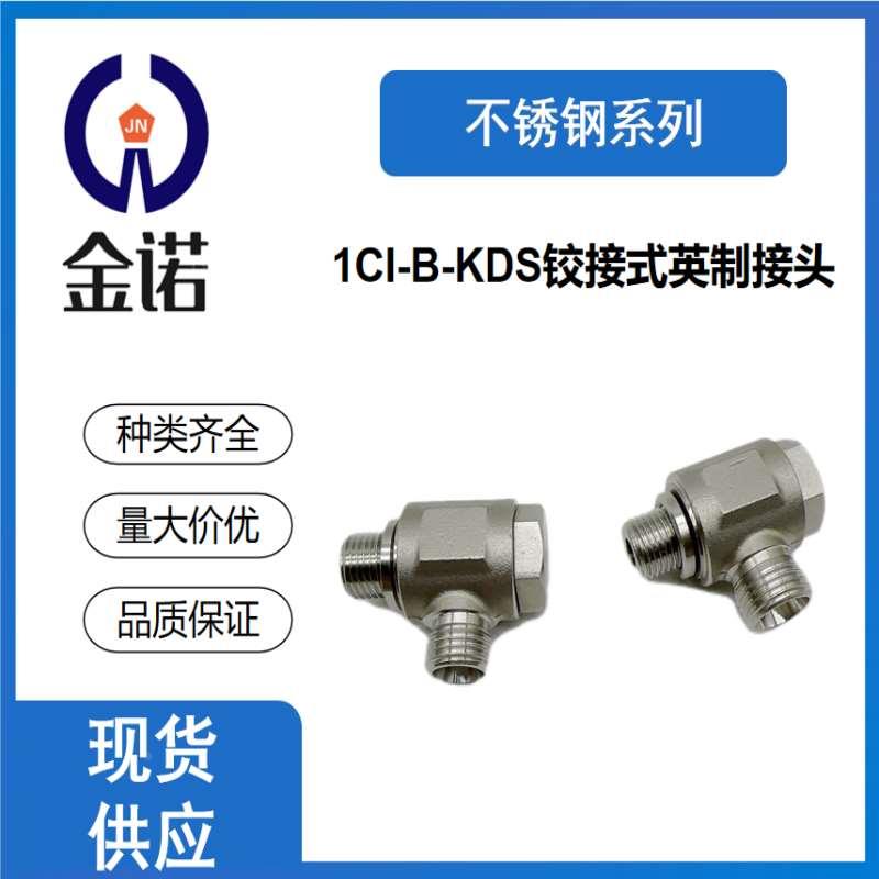 1CI-B-KDS 铰接式英制胶垫密封管螺纹柱端可调向不锈钢铰接接头