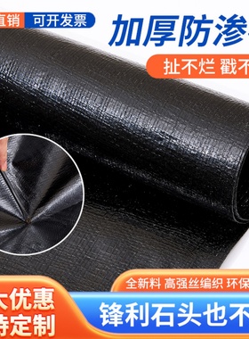 鱼塘编织防渗布加厚防水土工膜黑色蓄水池水产养殖鱼池地膜护坡布