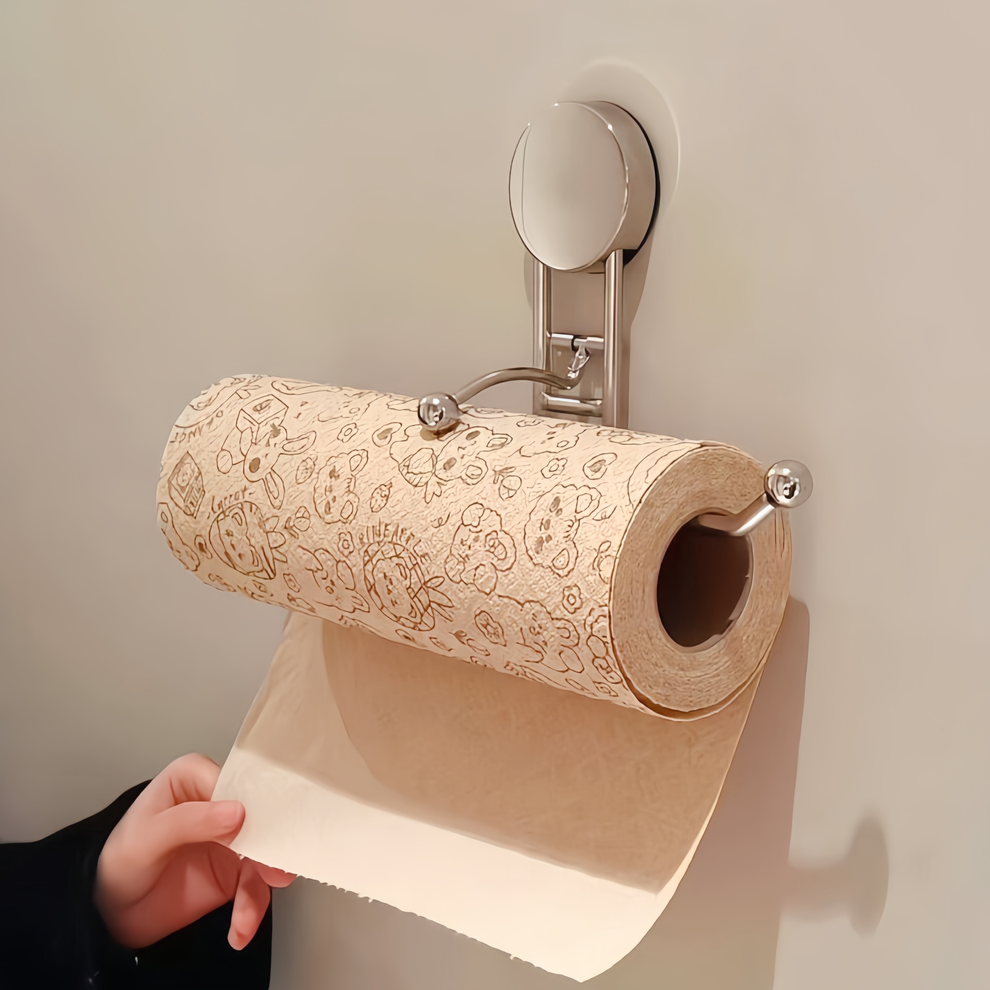 【实拍新品】厨房纸巾挂架橱柜用纸懒人抹布保鲜膜卷纸收纳置物架,收纳整理,纸巾架,淘宝优惠券,粉丝福利购,淘宝优惠卷