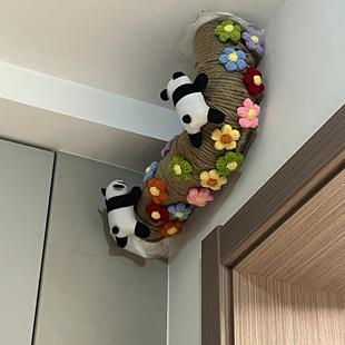 趴趴熊猫空调管子水管遮挡装饰燃气管道房间氛围感美化遮丑外包