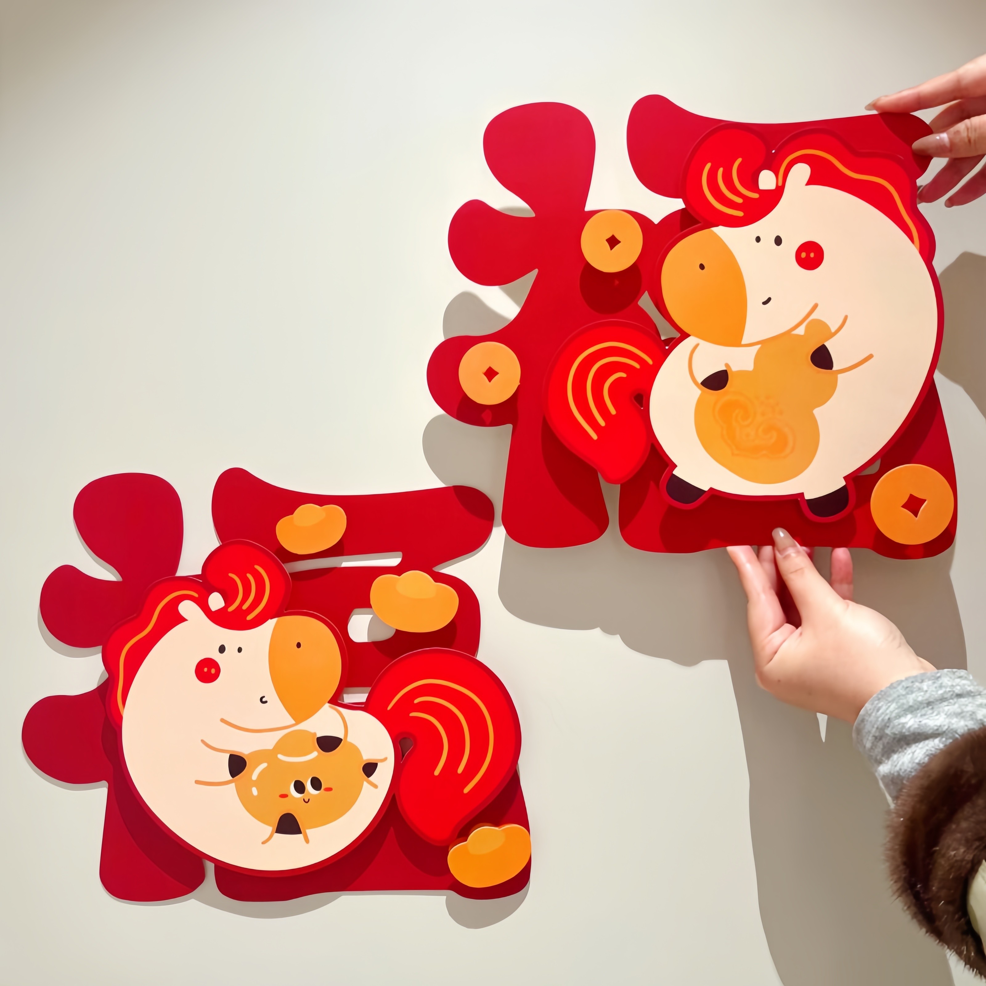 【实拍新品】2026马年福字贴立体门贴过新年春节福马窗贴装扮贴纸,家居饰品,门贴,淘宝优惠券,粉丝福利购,淘宝优惠卷