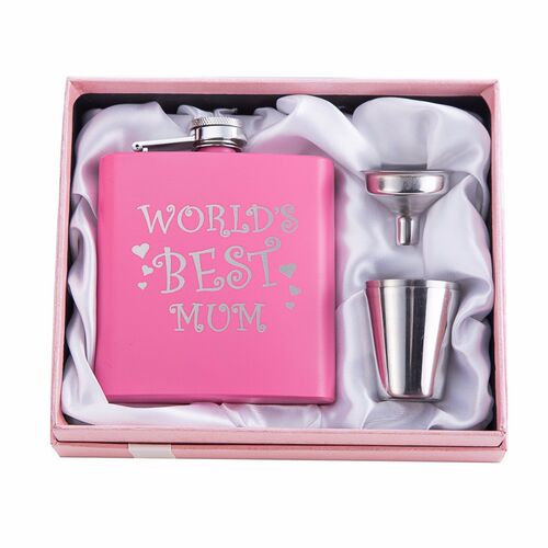 2018 NEW  Best Mum gift  of stainless steel pink hip flask w