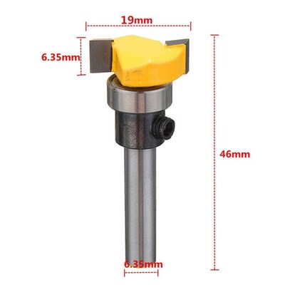 1/4 Inch Shank Hinge Mortise Template Router Bit 2 Flute Woo