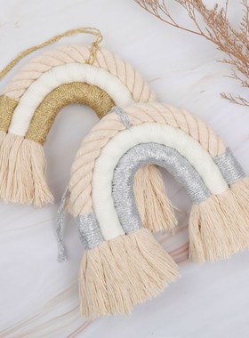 INS Nordic Home Weav Rainbow Tapestry Cotton Hand-Woven Colo