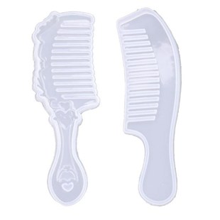 2 Shapes Comb 3D Transparent Epoxy Resin DIY Mold 适用于 DIY