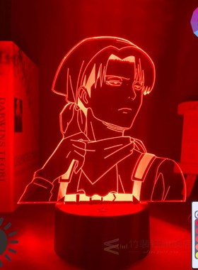Levi Ackerman Acrylic 3D Lamp Attack on Titan for Home Room