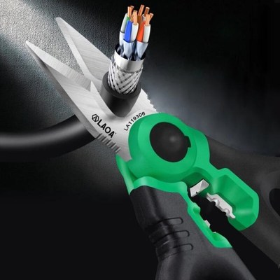 LAOA Electrician Scissors 6 inch Wire Cutter Crimpper Stainl