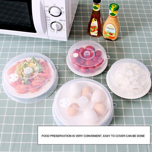 Plastic Microwave Plate Cover Clear Steam Splatter Food Wrap