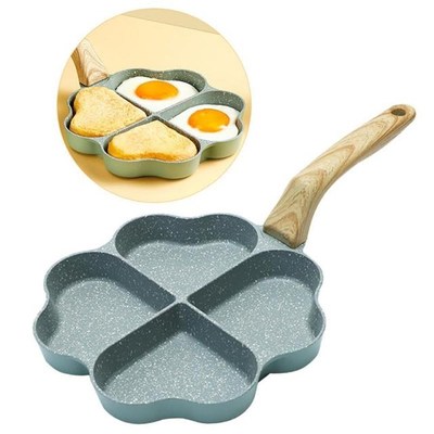 4 Hole Frying Pan Non Stick Breakfast Burger Egg Ham Pancake