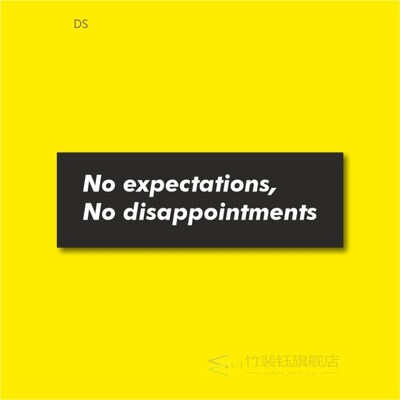 No Expectations Laptop and Phone Sticker-Decal max.8cm