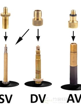 Bike Pump Adapter, Presta Valve Adapter Set DV AV SV Valve A