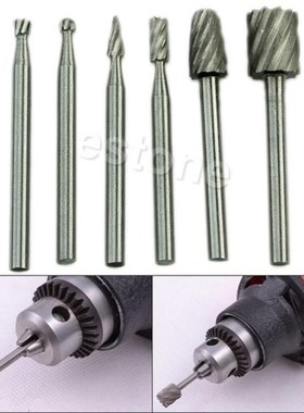 6pcs HSS Routing Router Grinding Drill Bits Burr For Rotary