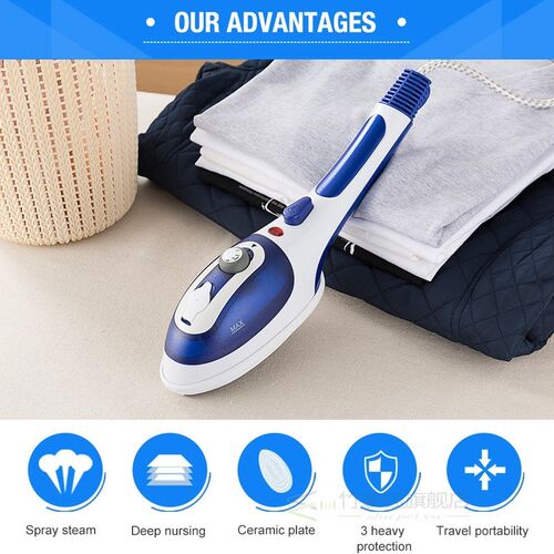 Handheld Iron Garment Clothes Steamer, Portable Flat and Han