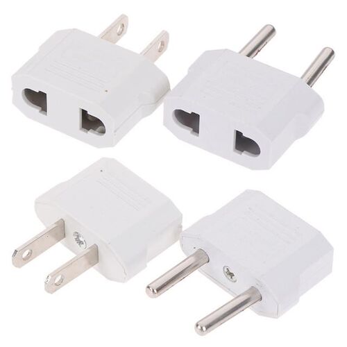4 Pieces European Usa Eu To Us Plug Us To Eu Plug Travel Cha