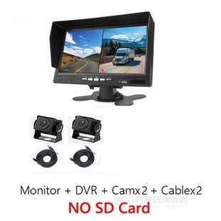 Truck DVR 7 inch Monitor 4 Dash Camera for Reverse Backup Vi