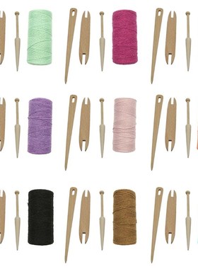 4pcs/set Natural Wooden Shuttle Stick Needle Knitting Weavin