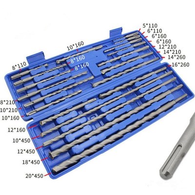 20Pcs Round Shank Electric Hammer Drill Bit Set SDS/SDS Plus
