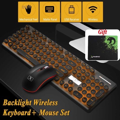 Multimedia 2.4G Wireless Keyboard Mouse Combos Rechargeable