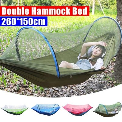 Summer 1-2 Person Portable Outdoor Camping Hammock with Mosq
